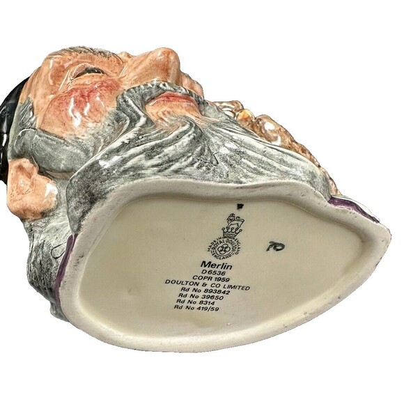 Vintage Royal Doulton Merlin Toby D6536 Jug made in England 1959 with Owl - Picture 6 of 7